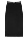 Msgm Logo-band Skirt In Black