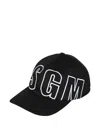 Msgm Logo Baseball Cap In Black