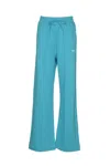 Msgm Flared Leg Logo Track Pants In Blue