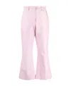 Msgm High-waist Cropped Trousers In Pink