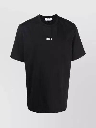 MSGM LOGO COTTON CREW NECK T-SHIRT