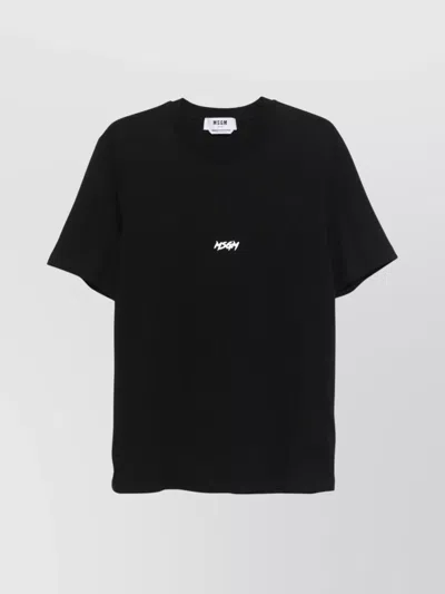 MSGM LOGO COTTON CREW NECK T-SHIRT
