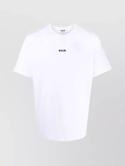 MSGM LOGO COTTON CREW NECK T-SHIRT