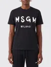 Msgm T-shirt With Logo In Black