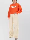 Msgm Logo Printed Crewneck Sweatshirt