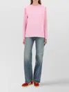 Msgm Logo Crew Neck Sweatshirt In Pink