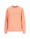Msgm Logo Crewneck Sweatshirt In Orange