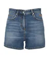 Msgm Denim Shorts In Blue