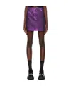 Msgm Logo Denim Skirt In Multicolor