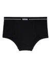 Msgm Logo-detail Briefs In Black