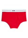 Msgm Logo-detail Briefs In Red