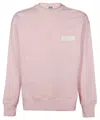Msgm Logo-print Crew-neck Sweatshirt In Pink