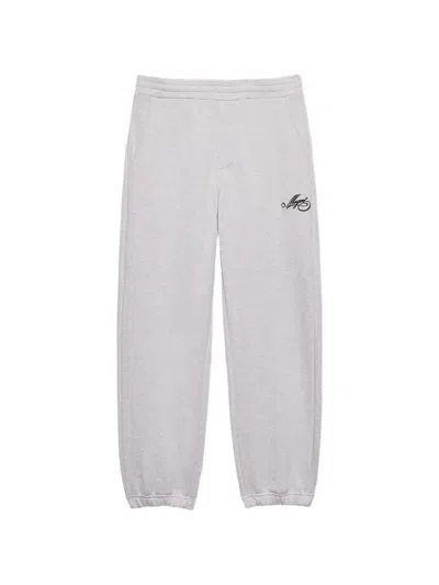 Msgm Logo-detail Cotton Track Pants In White