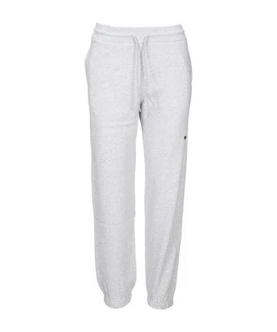 Msgm Logo Detail Jersey Sweatpants In White