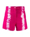 Msgm Logo Detail Shorts In Pink