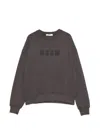 Msgm Logo-detail Sweatshirt In Brown