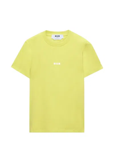 Msgm Logo-detail T-shirt In Green