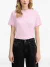 Msgm Logo-detail T-shirt In Pink