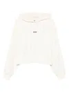 Msgm Woman Sweatshirt Cream Size Xl Cotton In White