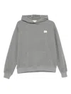 Msgm Logo-detailing Hoodie In Gray