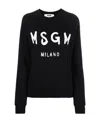 Msgm Relaxed-fit Sweatshirt With Raglan Sleeves In Black
