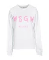 Msgm Logo-print Long-sleeve Sweatshirt In White