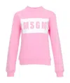 Msgm Logo Details Sweater In Pink
