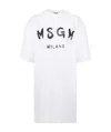 Msgm Woman Mini Dress White Size M Cotton In White
