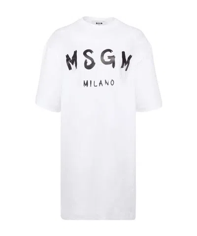 MSGM LOGO DETAILS T-SHIRT DRESS