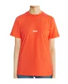 Msgm T-shirt With Logo In Orange