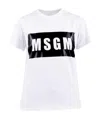 Msgm Logo Print Crewneck T-shirt In White