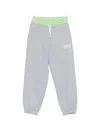 Msgm Logo Drawstring Track Pants In Gray