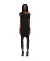 Msgm Logo Dress In Black