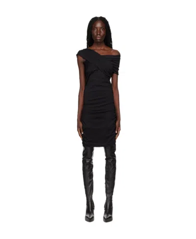Msgm Logo Dress In Black