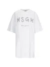 Msgm Woman Mini Dress White Size L Cotton In White