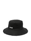Msgm Logo-embellished Hat In Black