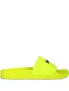 Msgm Logo-embellished Slides In Yellow