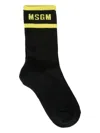 Msgm Logo-embellished Socks In Black