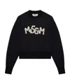 Msgm Logo Embellished Sweatshirt In Black