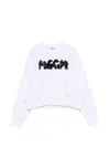Msgm Logo-embellished Sweatshirt In White