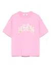 Msgm Logo-embellished T-shirt In Pink