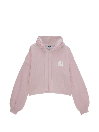 Msgm Logo-embellishment Sweater In Pink