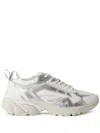 Msgm Logo-embossed Panelled Sneakers In 白色