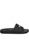 Msgm 15mm Rubber Pool Slide Sandals In Black