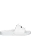 Msgm Logo-embossed Slides In White