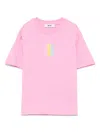 Msgm Logo-embossed T-shirt In Pink