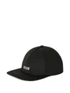 Msgm Logo-embroidered Baseball Cap In Black