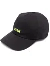 Msgm Logo Baseball Cap In Black