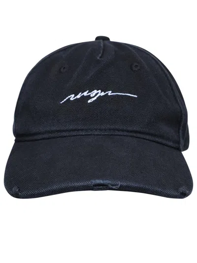 Msgm Logo Embroidered Baseball Cap In Black