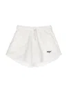 Msgm Logo-embroidered Broderie Anglaise Shorts In White